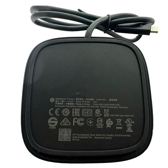 NWT HP Thunderbolt Dock 120W G2 Docking Station Port Replicator - Picture 6 of 8